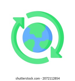 Earth Icon, Flat style icon vector illustration, Suitable for website, mobile app, print, presentation, infographic and any other project.