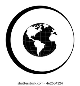 Earth icon. Globe icon
