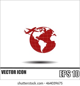 Earth icon. Globe icon