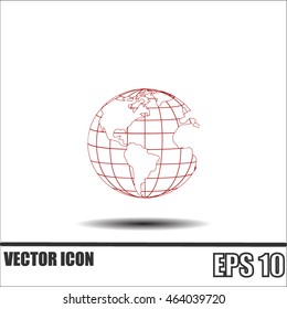 Earth icon. Globe icon
