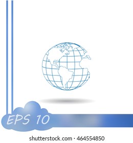 Earth icon. Globe icon
