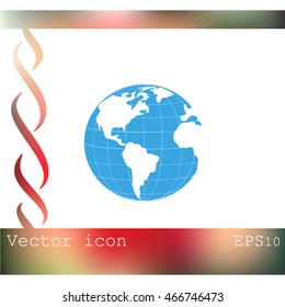 Earth icon. Globe icon