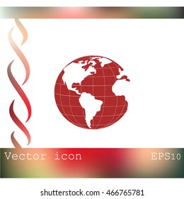 Earth icon. Globe icon