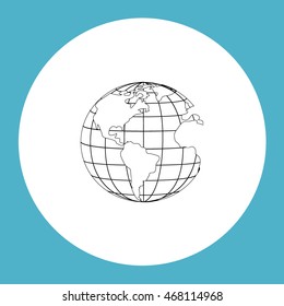 Earth icon. Globe icon
