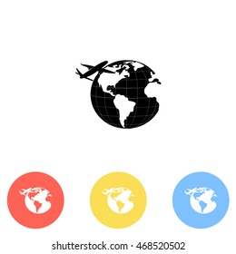 Earth icon. Globe icon