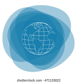 Earth icon. Globe icon
