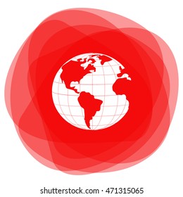 Earth icon. Globe icon