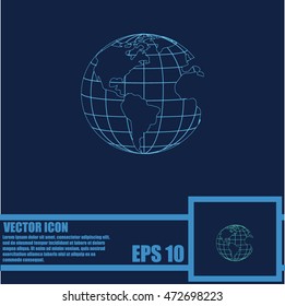 Earth icon. Globe icon