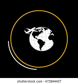 Earth icon. Globe icon
