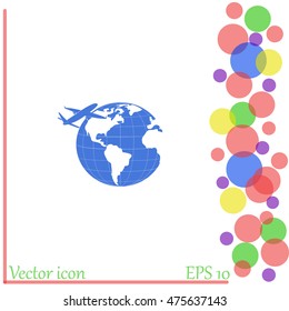 Earth icon. Globe icon