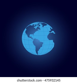 Earth icon. Globe icon