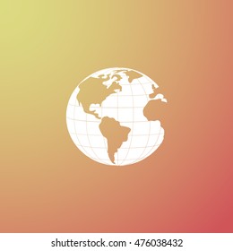 Earth icon. Globe icon