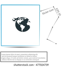 Earth icon. Globe icon