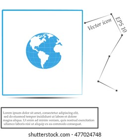 Earth icon. Globe icon