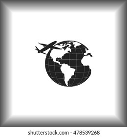 Earth icon. Globe icon