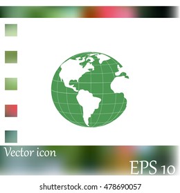Earth icon. Globe icon