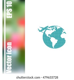 Earth icon. Globe icon