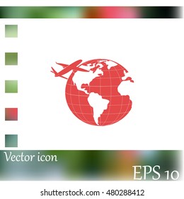 Earth icon. Globe icon