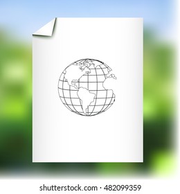 Earth icon. Globe icon