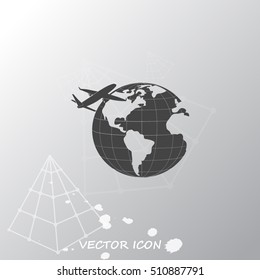 Earth icon. Globe icon