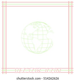 Earth icon. Globe icon