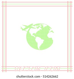 Earth icon. Globe icon