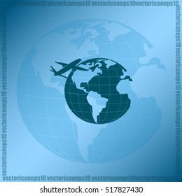 Earth icon. Globe icon
