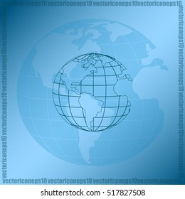 Earth icon. Globe icon