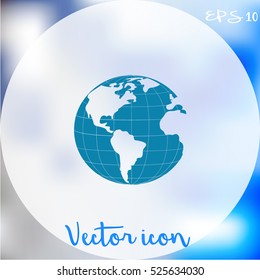 Earth icon. Globe icon