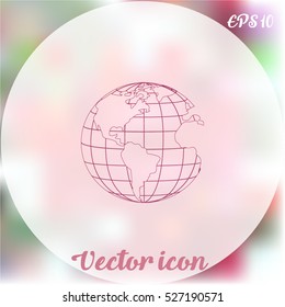 Earth icon. Globe icon