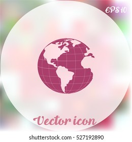 Earth icon. Globe icon