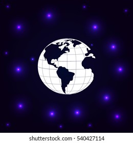 Earth icon. Globe icon