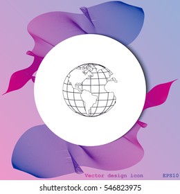 Earth icon. Globe icon