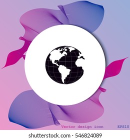 Earth icon. Globe icon