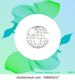 Earth icon. Globe icon