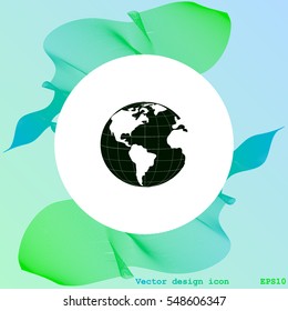 Earth icon. Globe icon
