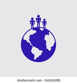 earth icon. globe.