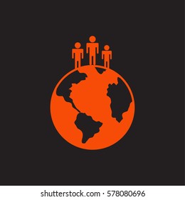 earth icon. globe.