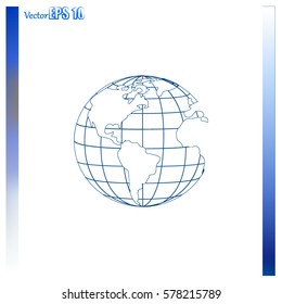 Earth icon. Globe icon