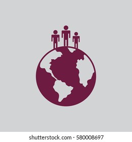 earth icon. globe.