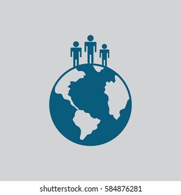earth icon. globe.