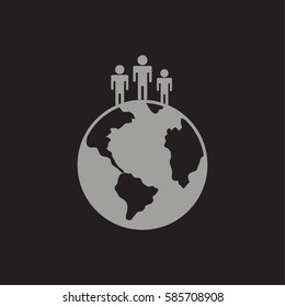 earth icon. globe.