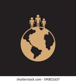 earth icon. globe.