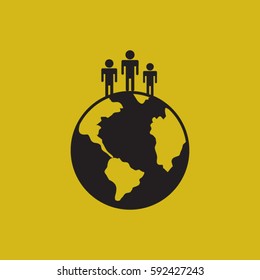 earth icon. globe.