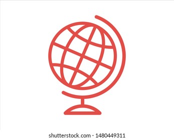 Earth icon. Globe vector illustration EPS10. Planet concept