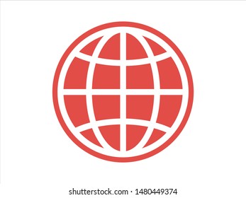 Earth icon. Globe vector illustration EPS10. Planet concept