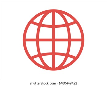 Earth icon. Globe vector illustration EPS10. Planet concept