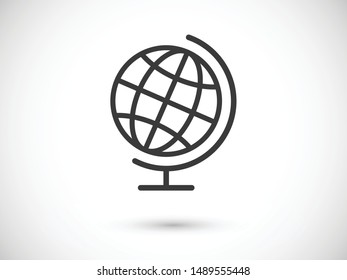 Earth icon. Globe vector illustration EPS10. Planet concept