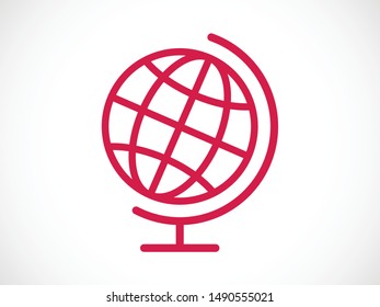 Earth icon. Globe vector illustration EPS10. Planet concept