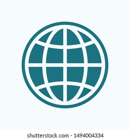 Earth icon. Globe vector illustration EPS10. Planet concept